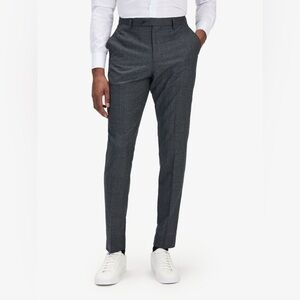 John Henric Men’s Gray Wool Blend Dress Trousers Size W48 M30 NWT Flat Front